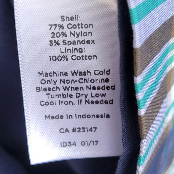 Talbots Sheath Dress Blue Green Plaid Sleeveless Ruffle Stretch Cotton 14P 12 - Picture 4 of 6